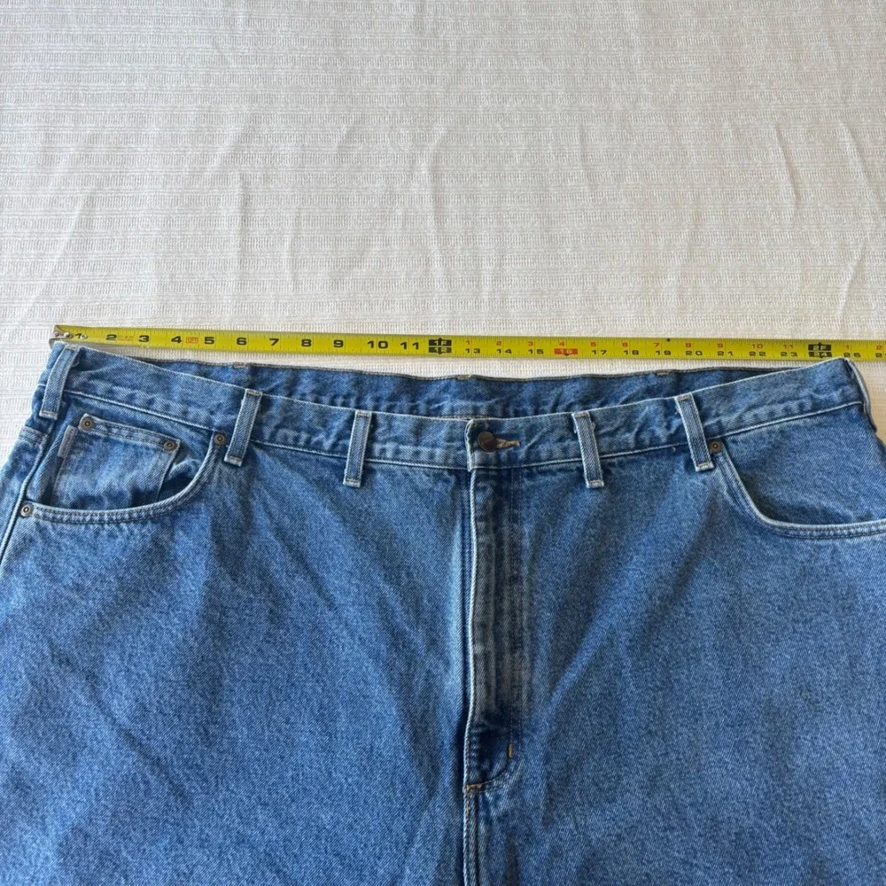 Carhartt B172 DST Flannel Lined Relaxed Fit Jeans Mens 50x30 Dark Stone Blue